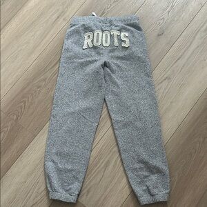 Roots Kids Gray Sweatpant Joggers with Back Logo